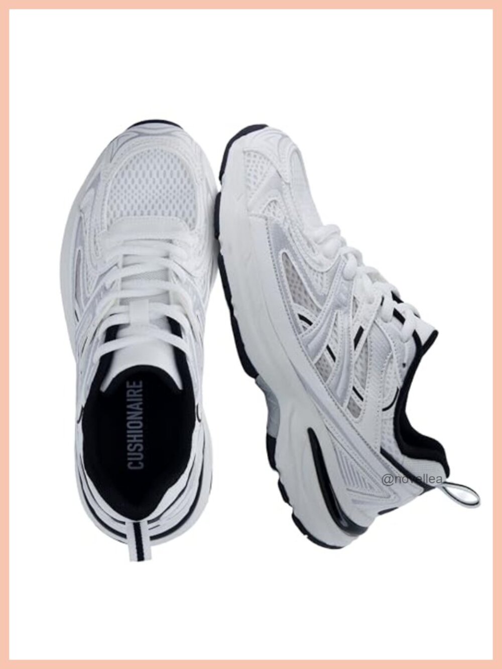 Cushionaire Sonic Vegan Leather Walking Sneakers Lace-Up Memory Foam
